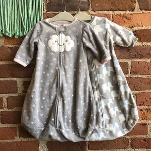 Set of 2 Carters fleece sleep sack / sleep bag